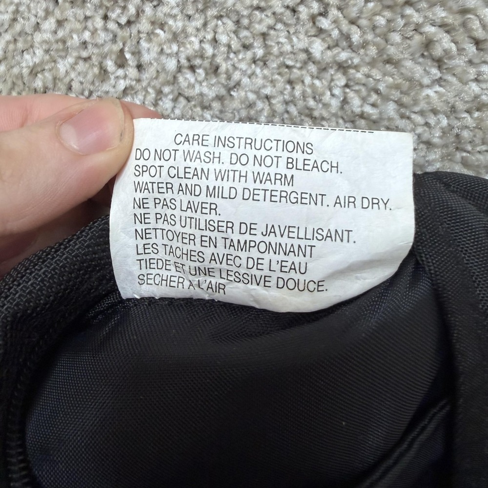 Eddie Bauer Belt Bag Mens Medium Black Nylon Fanny Pack Bottle Pocket Travel - Picture 4 of 7